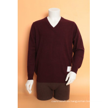 Suéter de manga larga con cuello en V de lana y cachemira / cuello redondo / Ropa / Ropa / Prendas de punto